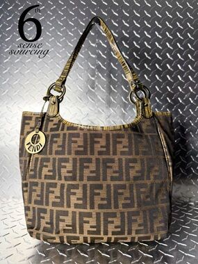 Fendi Vintage Zucca Chef Tote Bag in Brown